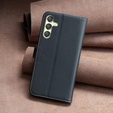 Klopové pouzdro pro Samsung Galaxy A25 5G, BINFEN Wallet, černé + 9H sklo 