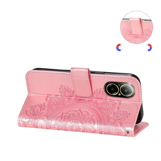 Klopové pouzdro pro Realme C67, Mandala, růžové rose gold