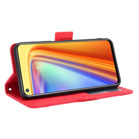 Klopové pouzdro pro Realme 7, Card Slot, červené