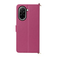 Flipové pouzdro pro Xiaomi Redmi A5, Crossbody Leather Wallet, kaštanové