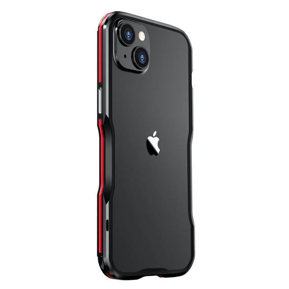 Pouzdro LUPHIE pro iPhone 14, Armor Bumper, černá / červená